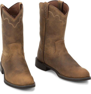 Justin Boots Boots Justin Men's Stampede Jeb Tan Apache Roper Boots 3902