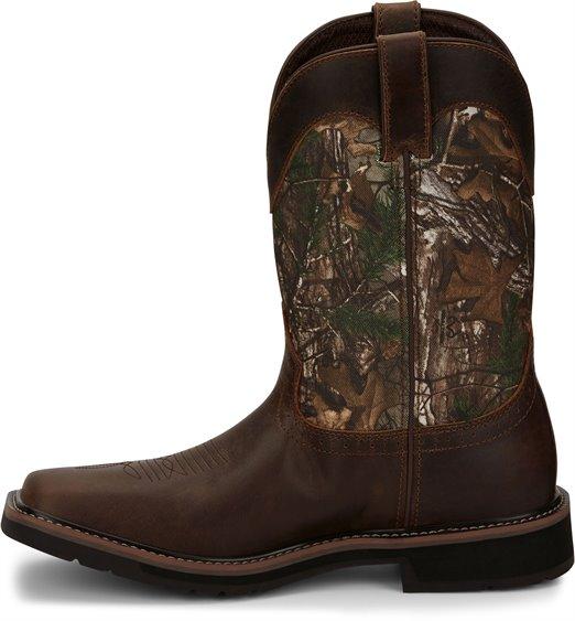 Justin WK4676 Tan Cowhide Waterproof Workboot Steel Toe