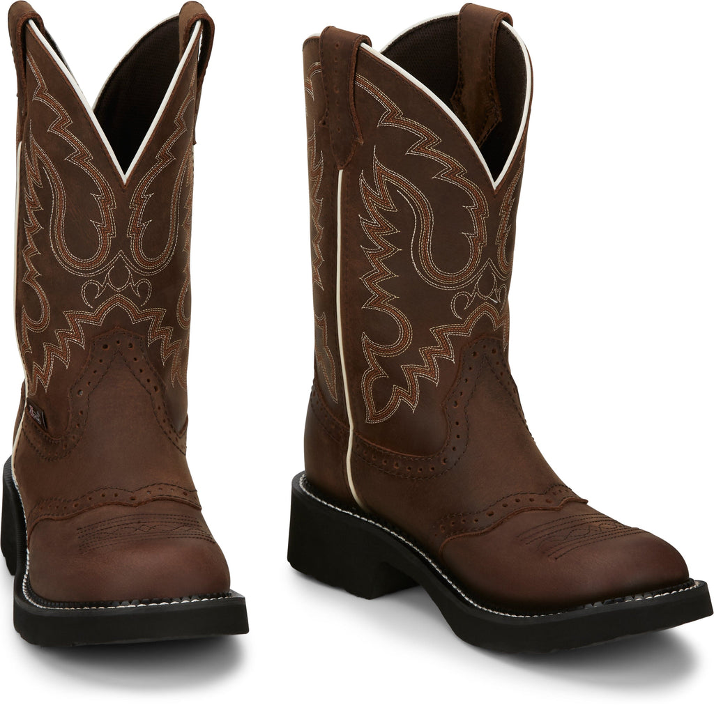 Justin Boots Boots Justin Women's Gypsy Inji Aged Bark Traditional Cowgirl Boots GY9909