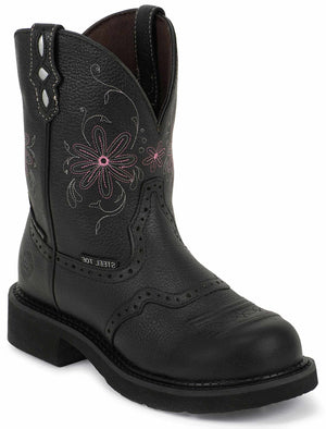 Justin Boots Boots Justin Women's Gypsy Wanette Black Waterproof Steel Toe Work Boots WKL9982