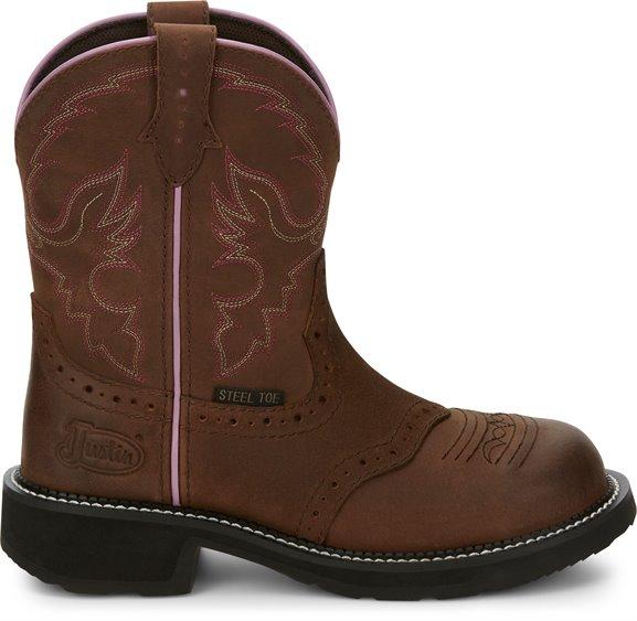 Justin Boots Boots Justin Women's Gypsy Wanette Brown Steel Toe Work Boots - GY9980