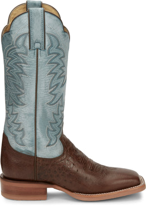 Justin Boots Boots Justin Women's Ralston Brown Smooth Ostrich Western Boots - JE702