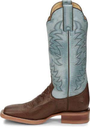Justin Boots Boots Justin Women's Ralston Brown Smooth Ostrich Western Boots - JE702
