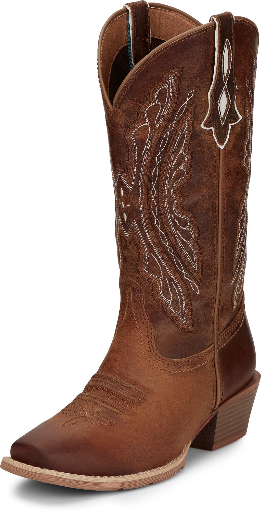 JUSTIN BOOTS Boots Justin Women's Rein Waxy Tan Leather Cowgirl Boots L2962