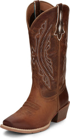 JUSTIN BOOTS Boots Justin Women's Rein Waxy Tan Leather Cowgirl Boots L2962