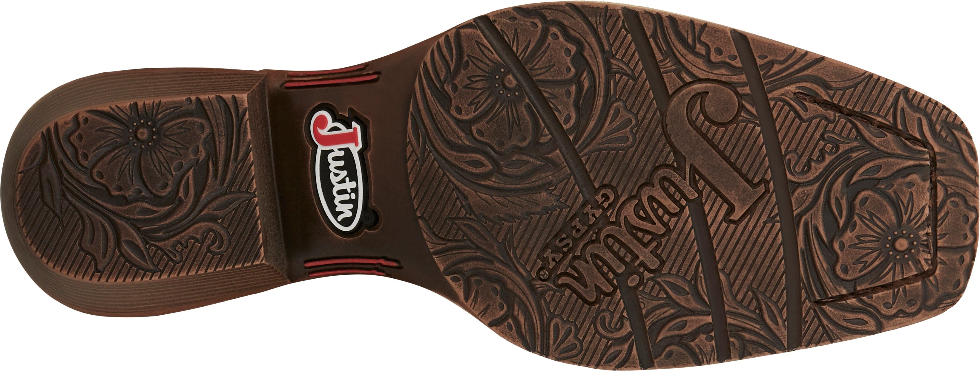 justin boots ladies ウエスタンブーツ　24cm ジャスティン ブーツ フローラル 刺繍 ウエスタンブーツ