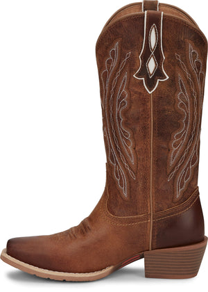 JUSTIN BOOTS Boots Justin Women's Rein Waxy Tan Leather Cowgirl Boots L2962