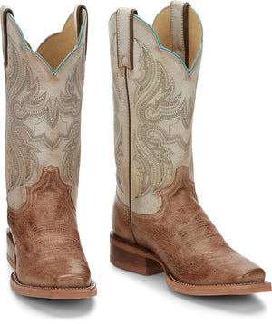 Justin Boots Boots Justin Women's Willa Tan Smooth Ostrich Western Boots JE700