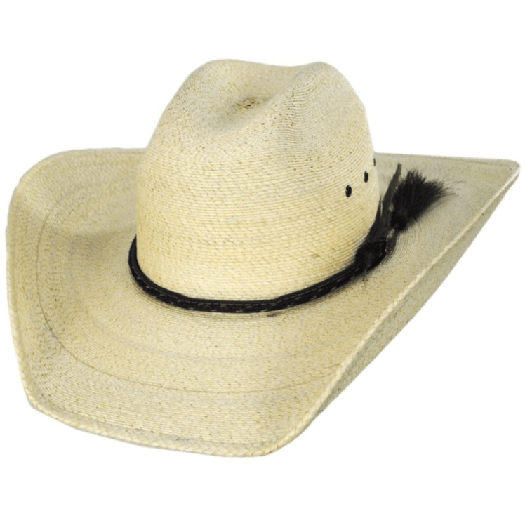 JUSTIN HATS Hats Justin Men’s Buck Horn Palm Straw Cowboy Hat JS1930BUHX