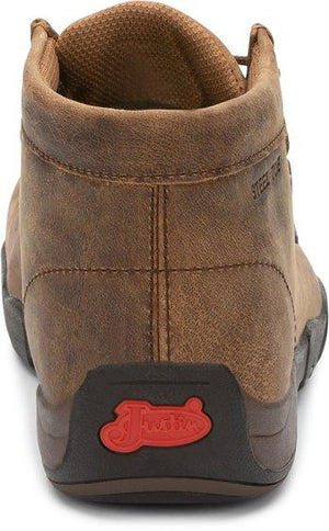 Justin Work Boots Justin Men's Cappie Brown Steel Toe Driving Mocs - 235