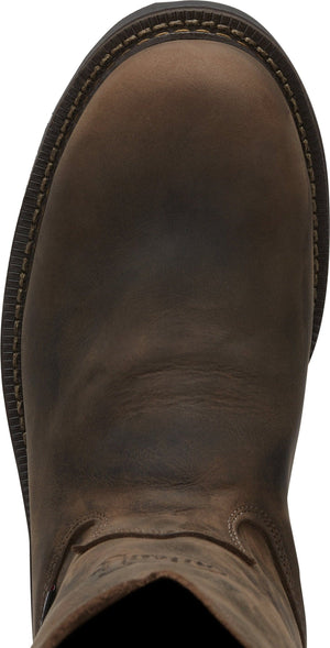 Justin Work Boots Justin Men's Gaucho Tan Deep Scallop Steel Toe Work Boots - 4445