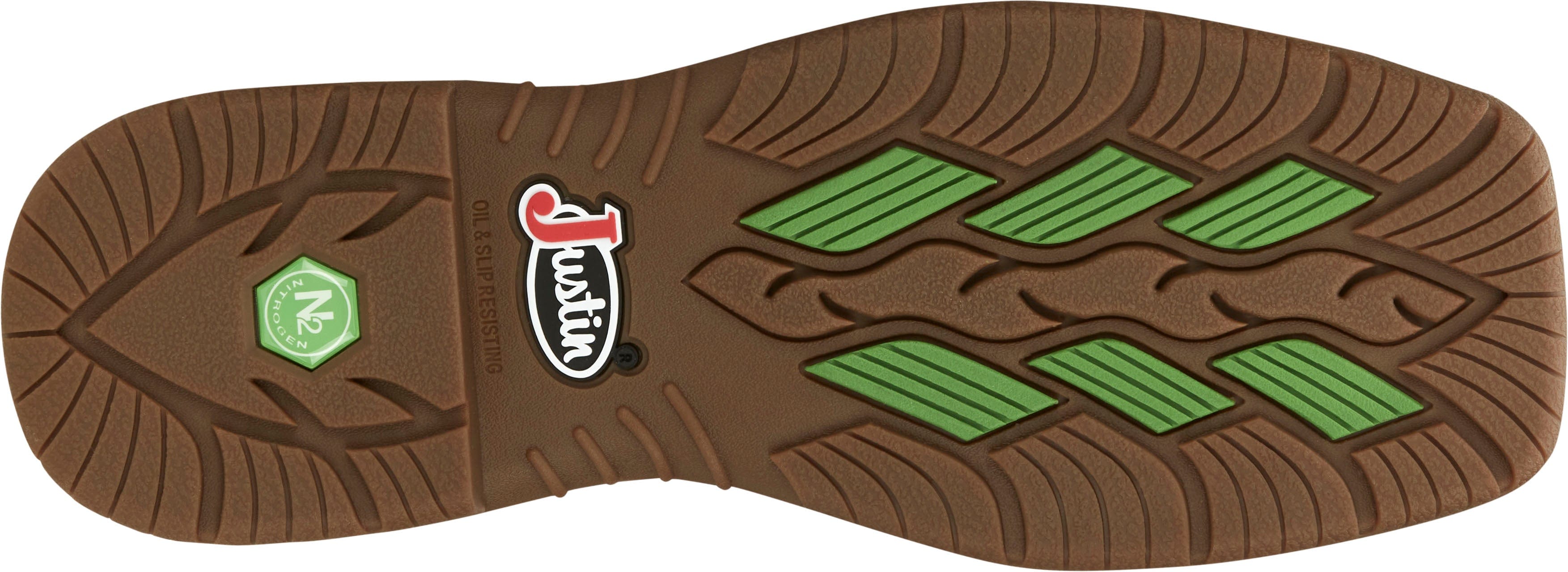 Justin Men's Spice Brown Nano Composite Toe Waterproof Work Boots