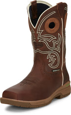 Justin Work Boots Justin Men's Spice Brown Nano Composite Toe Waterproof Work Boots CR3201