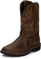 Justin Work Boots Justin Men's Stampede Driller Brown Steel Toe Work Boots SE4690