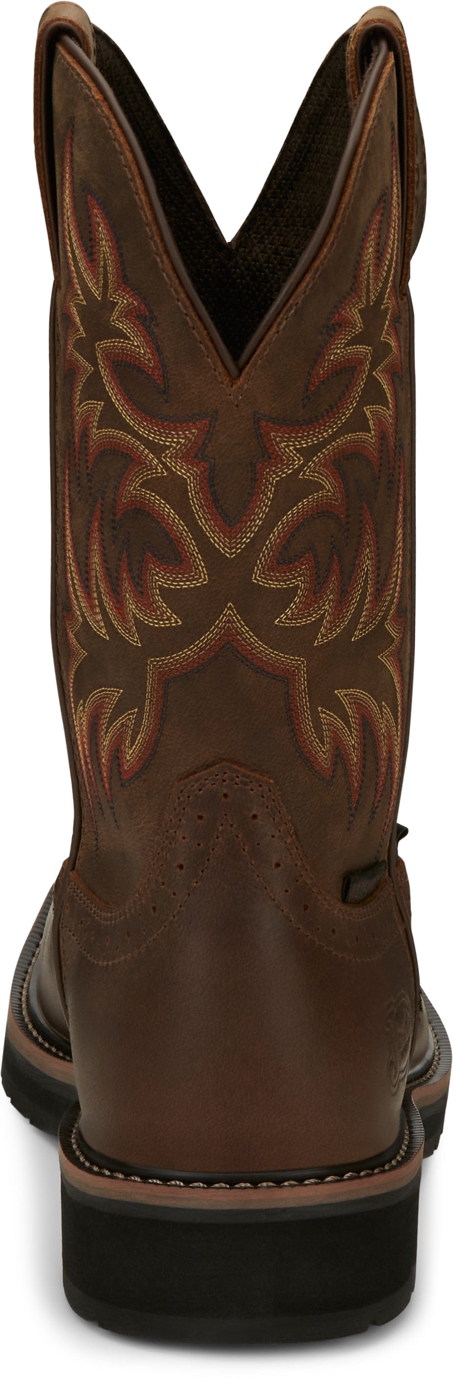 ステッドマン Justin Men's Stampede Driller Brown Steel Toe Work Boots