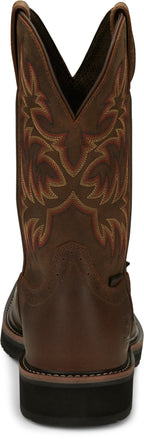 Justin Work Boots Justin Men's Stampede Driller Brown Steel Toe Work Boots SE4690