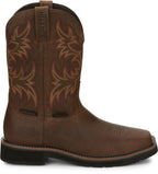 Justin Work Boots Justin Men's Stampede Driller Brown Steel Toe Work Boots SE4690