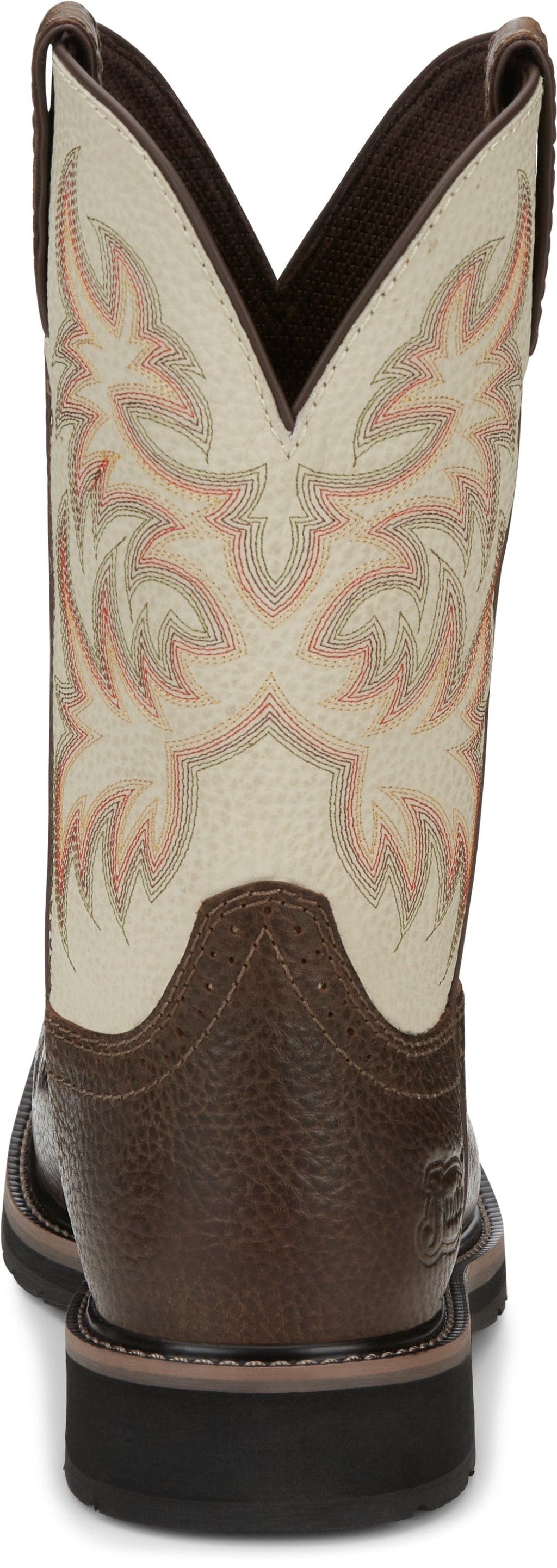 Justin Work Boots Justin Men's Stampede Driller Copper Brown Square Toe Work Boots SE4683