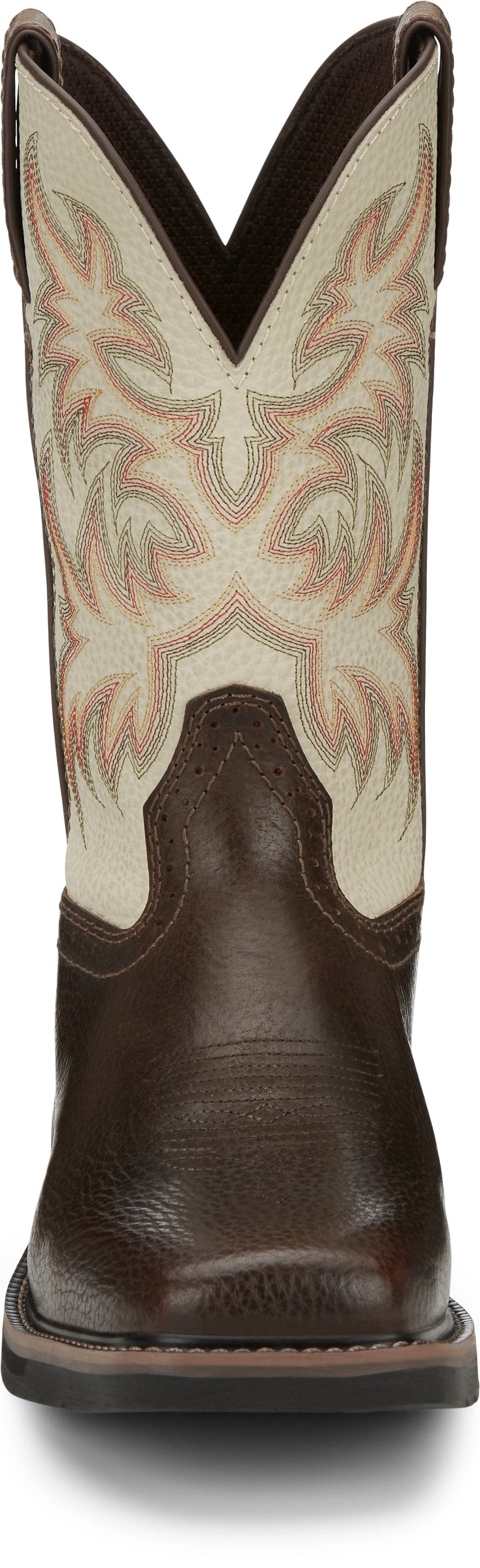 Justin Work Boots Justin Men's Stampede Driller Copper Brown Square Toe Work Boots SE4683