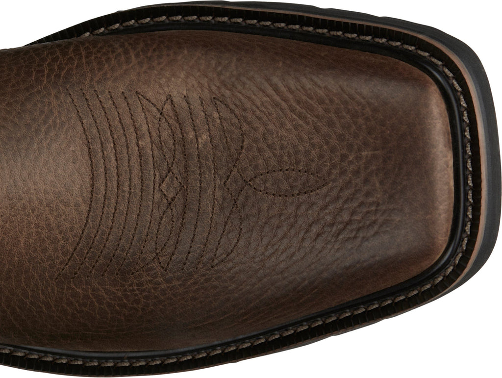 Justin Work Boots Justin Men's Stampede Driller Copper Brown Square Toe Work Boots SE4683