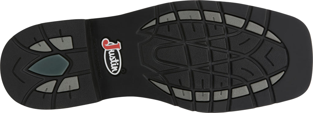 Justin Work Boots Justin Men's Stampede Driller Copper Brown Square Toe Work Boots SE4683