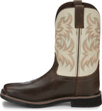 Justin Work Boots Justin Men's Stampede Driller Copper Brown Square Toe Work Boots SE4683