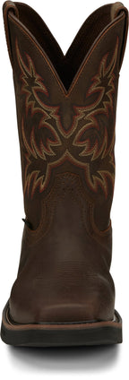 Justin Work Boots Justin Men's Stampede Driller Dark Brown Steel Toe Work Boots SE4682