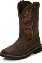 Justin Work Boots Justin Men's Stampede Driller Dark Brown Steel Toe Work Boots SE4682