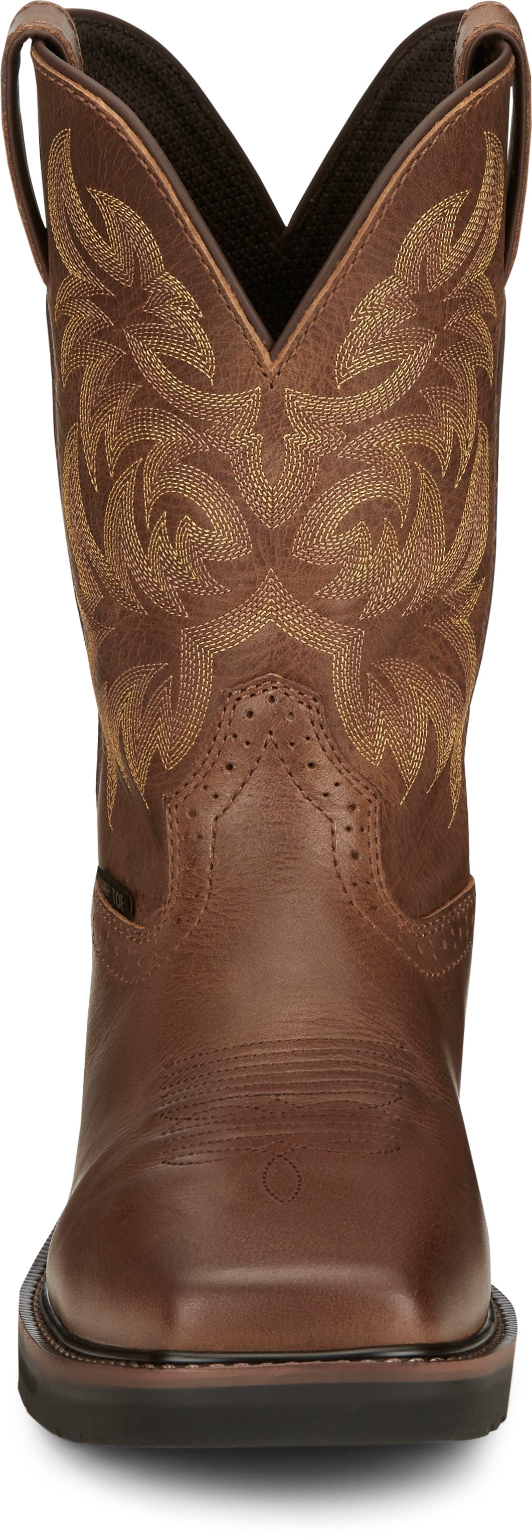 Justin Men's Stampede Handler Brown Safety Toe Work Boots SE4824