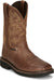Justin Work Boots Justin Men's Stampede Handler Brown Safety Toe Work Boots - SE4824