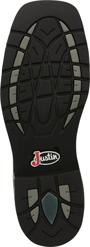 Justin Work Boots Justin Men's Stampede Pulley Brown Steel Toe Work Boots SE682