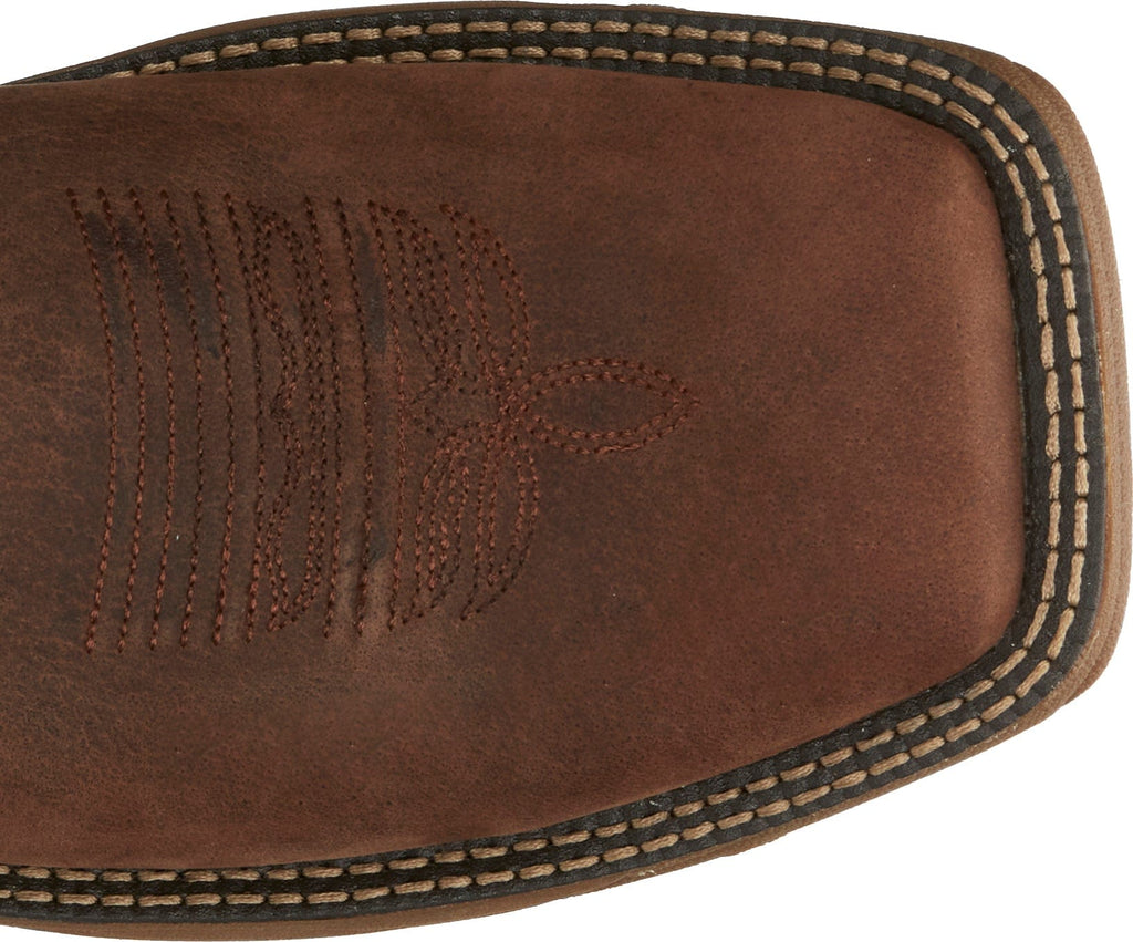 Justin Work Boots Justin Men's Stampede Rush Hickory Brown Square Toe Work Boots SE7400