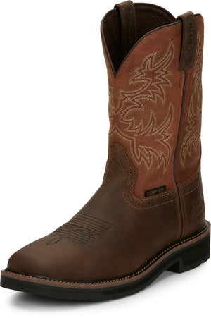 Justin Work Boots Justin Men's Stampede Switch Brown Composite Toe Work Boots SE4812