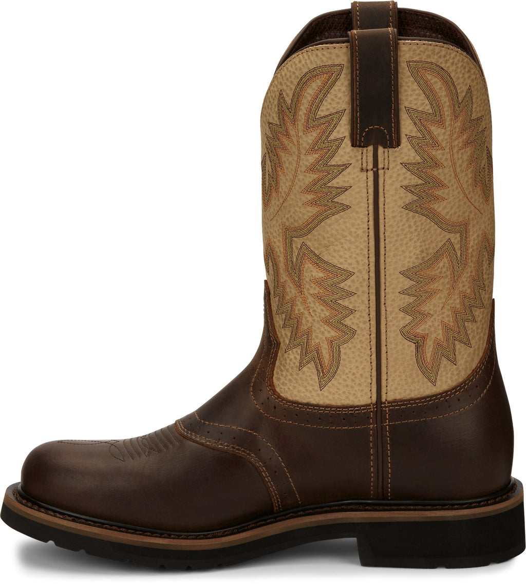 Justin Work Boots Justin Men's Superintendent Golden Brown Work Boots SE4660