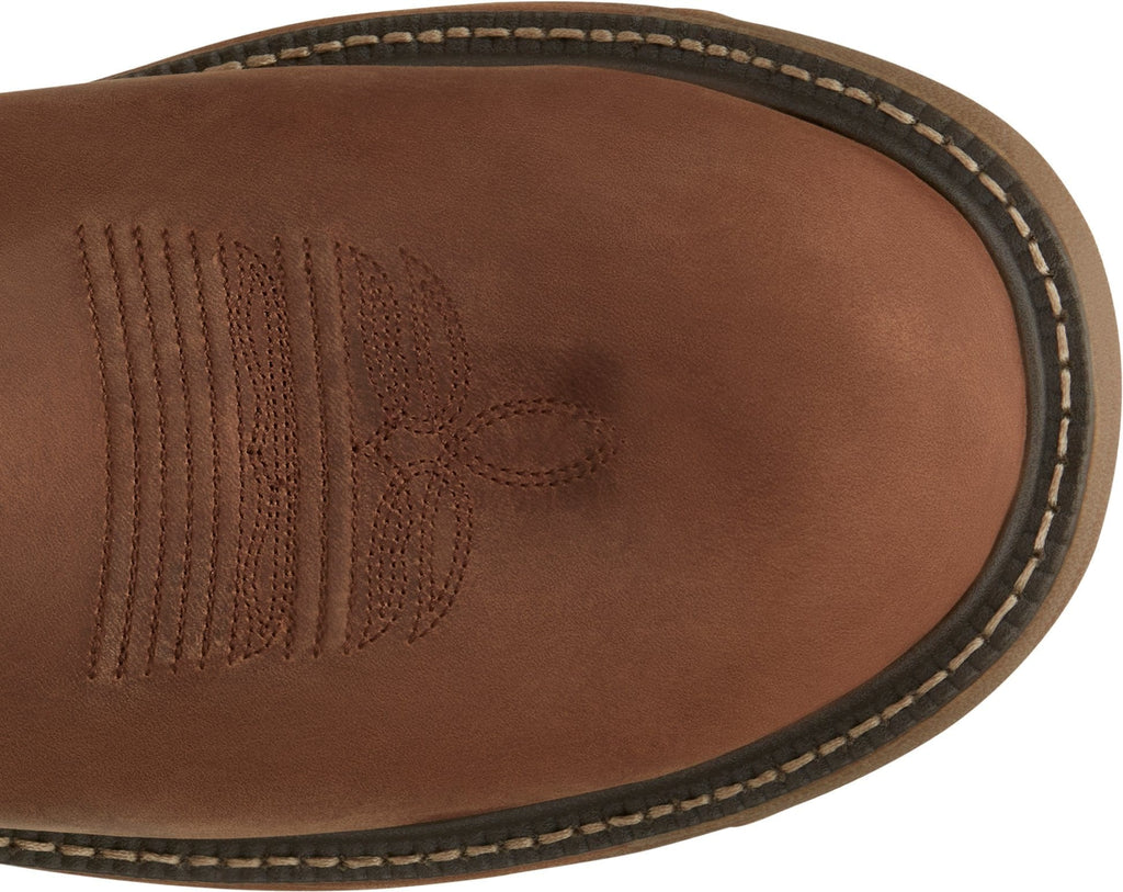 Justin Work Boots Justin Stampede Rush Barley Brown Waterproof Non-Safety Round Toe Men's Work Boots - SE4332