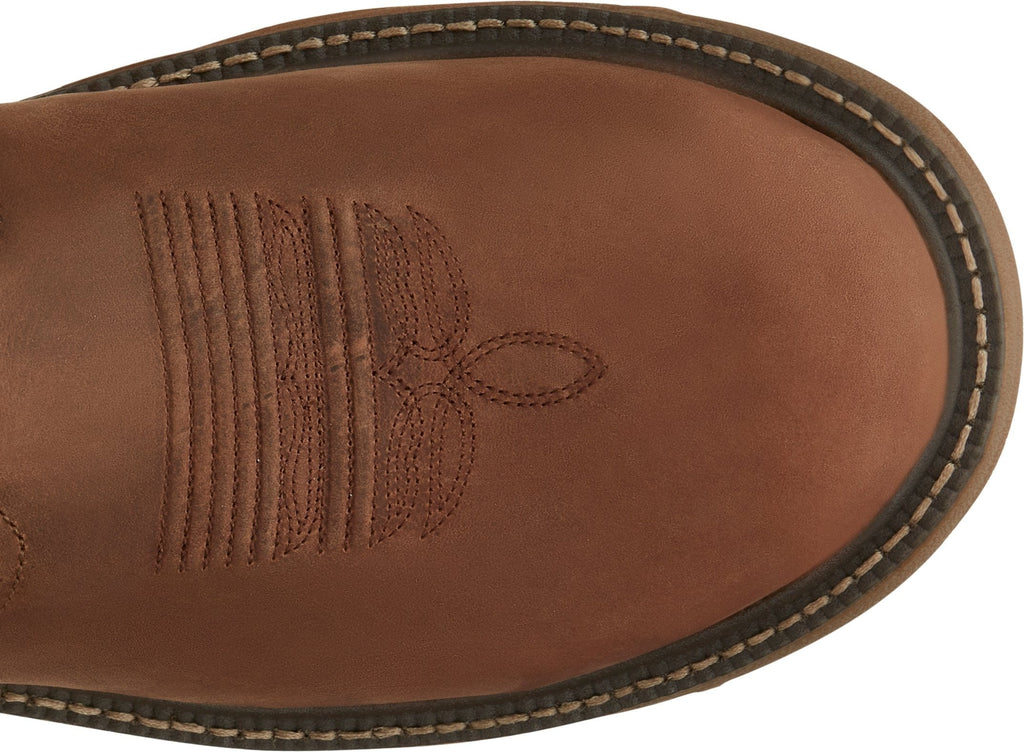 Justin Work Boots Justin Stampede Rush Barley Woodlands Round Toe Waterproof Western Work Boots - SE4318