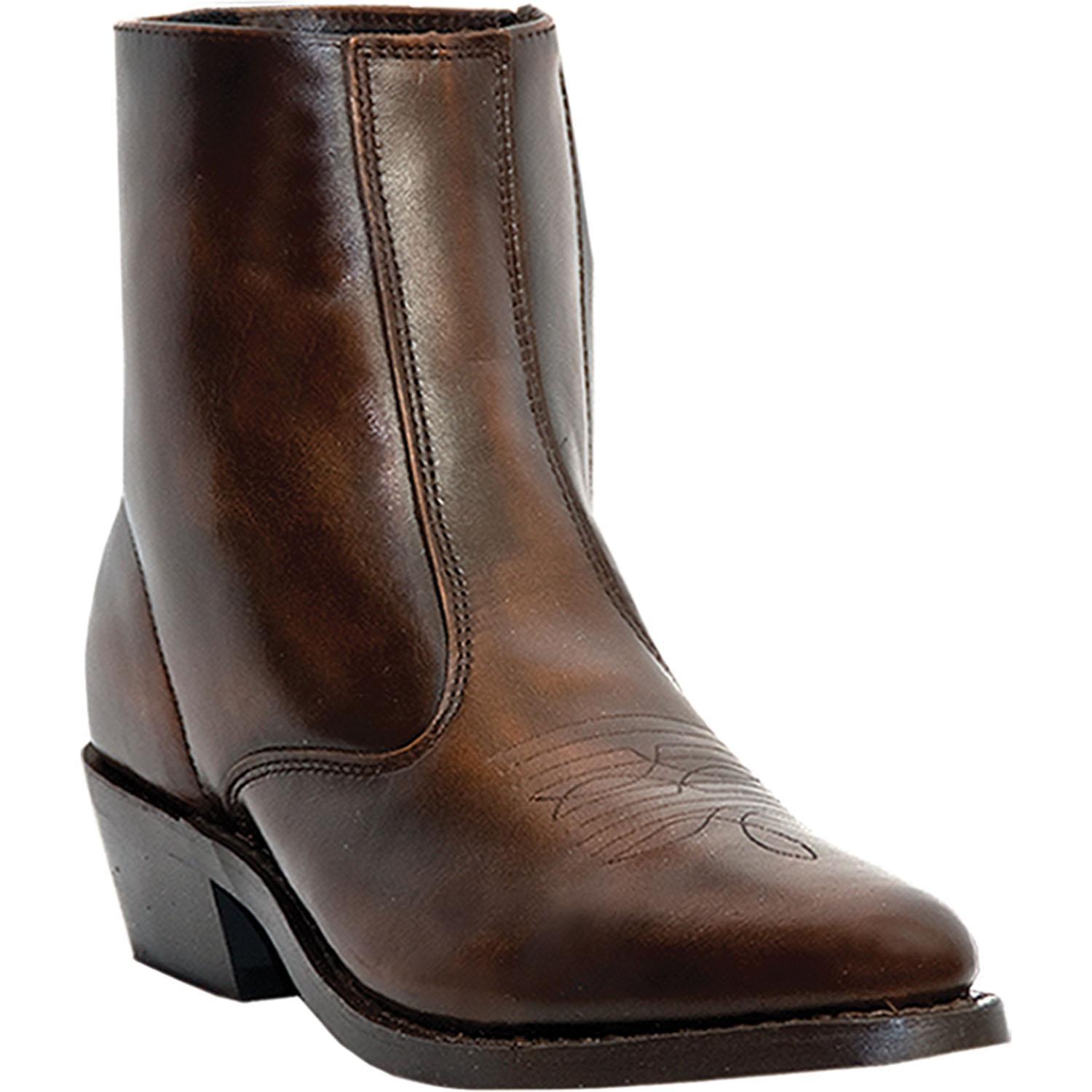 LAREDO Boots Laredo Men's Long Haul Antique Brown Zipper Cowboy Boots 62004