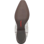 LAREDO Boots Laredo Women's Adrian White Embroidered Pull On Studded Western Boots 52419