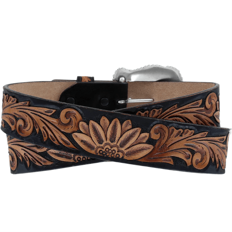 LEEGIN Belts Tony Lama Women's Brown Delheart Daisy Belt C51263