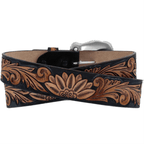 LEEGIN Belts Tony Lama Women's Brown Delheart Daisy Belt C51263