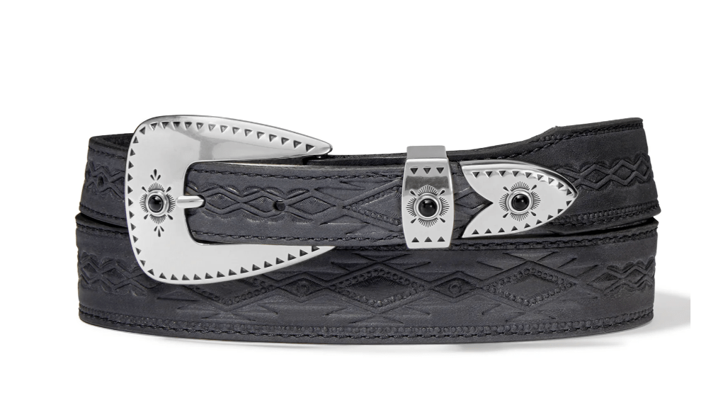 LEEGIN Belts Tony Lama Women's Dakota Black Embossed Belt C51293