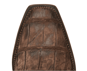 LUCCHESE BOOTS Boots Lucchese Men's Burke Chocolate Distressed Giant Gator Western Boots M3195.74