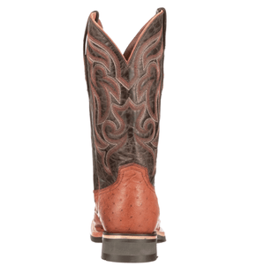 LUCCHESE BOOTS Boots Lucchese Men's Rowdy Cognac/Brown Full Quill Ostrich Horseman Barn Boots M4553.WF