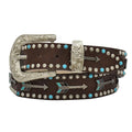 M&F WESTERN Belt Angel Ranch Women's Beaded Arrow Conchos Dark Brown Belt DA3684