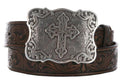 M&F WESTERN Belts Nocona Women's Brown Embossed Cross Belt N3483802