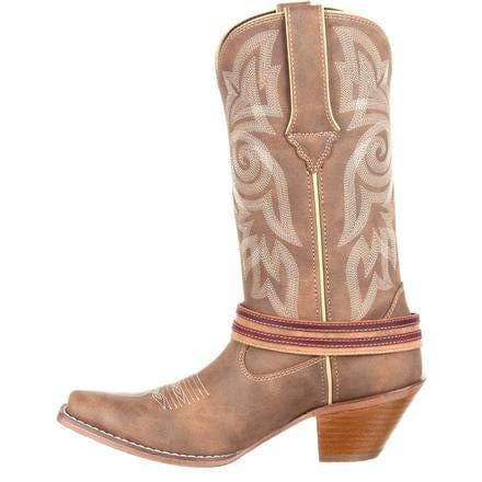 M&F WESTERN Boots Durango Women's Crush Flag Accessory Brown Snip Toe Cowgirl Boots - DRD0208