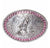 M&F WESTERN Buckle Nocona Girl's Belt Buckle Pink Crystal Barrel Racer - 37380