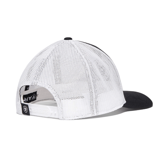 Ariat Men's Black/White Striped Shield Logo Snapback Cap A300014501 -  Russell's Western Wear, Inc.