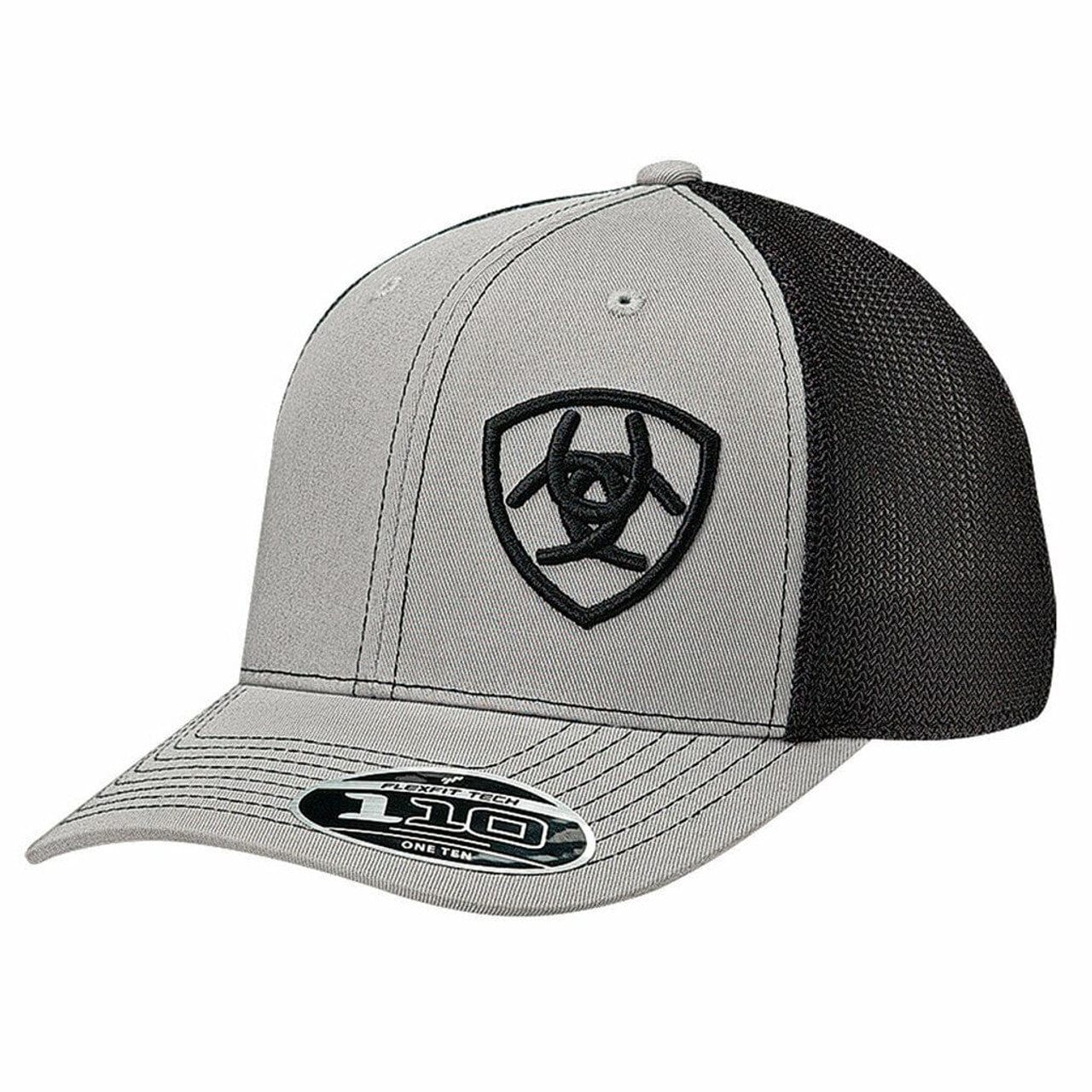 M&F WESTERN Hats Ariat Men's Grey/Black Offset Logo Cap 1597706