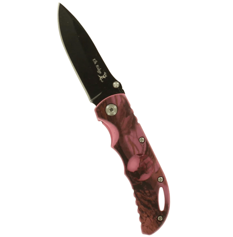 M&F WESTERN Knife M&F Western Elk Ridge Pink Camo Pocket Knife DKER134PC